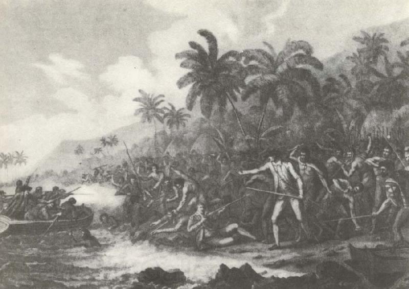 unknow artist Laga till dodades av hawaianer jag februari 1779